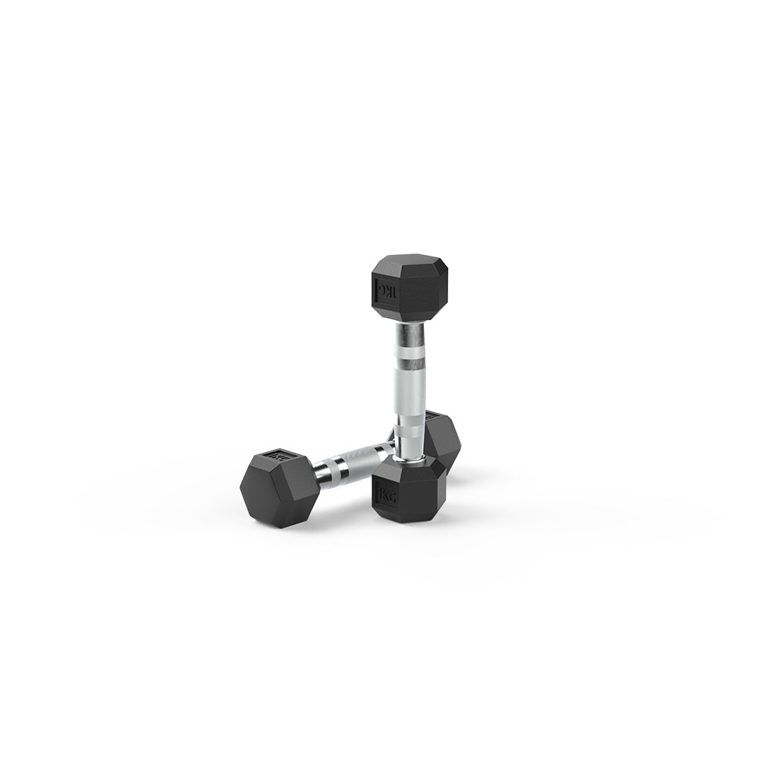 1kg Reeplex Rubber Hex Dummbell