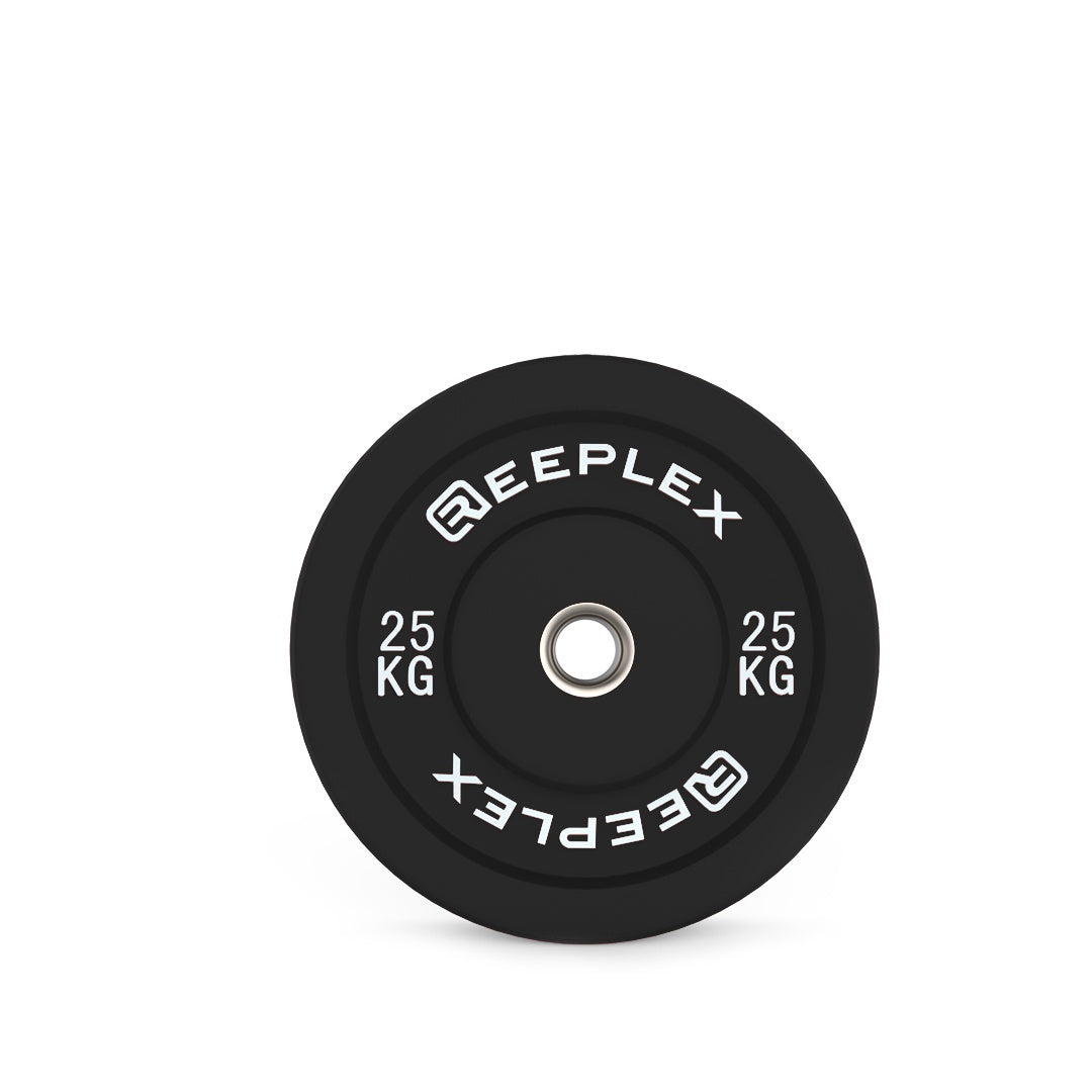 25kg Black Bumper Plates Reeplex