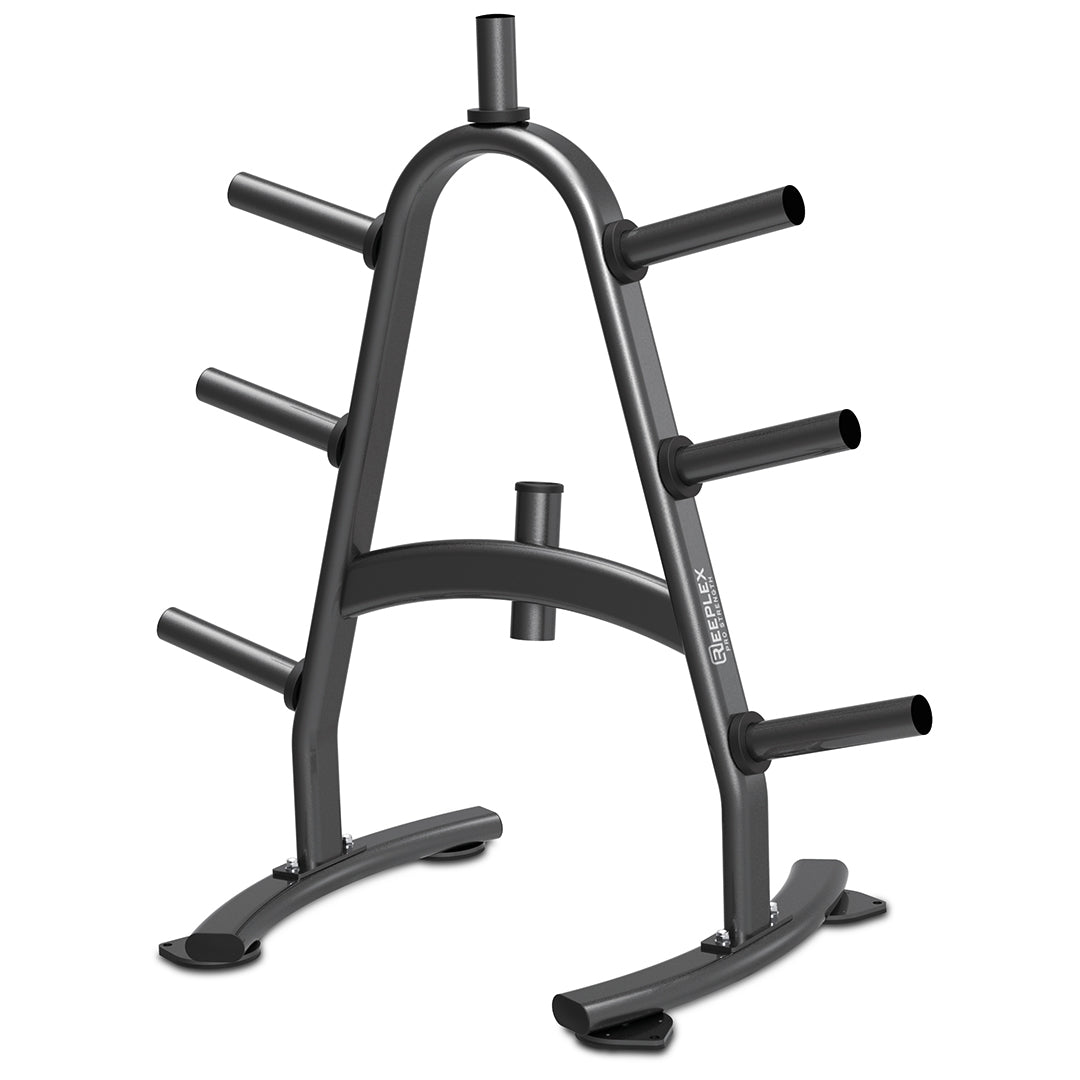 Commercial Olympic Plate Storage Tree with barbell Holder