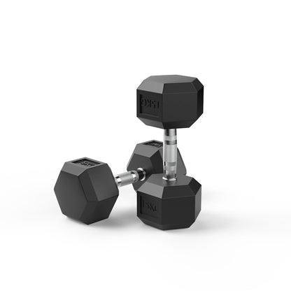 15kg Reeplex Rubber Hex Dumbbell