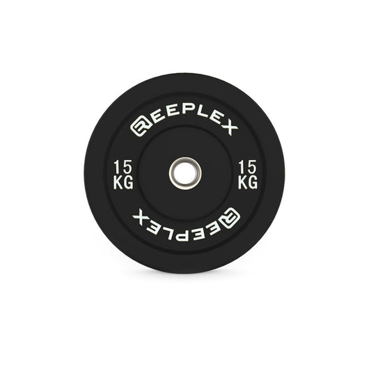 15kg Black Bumper Plates Reeplex