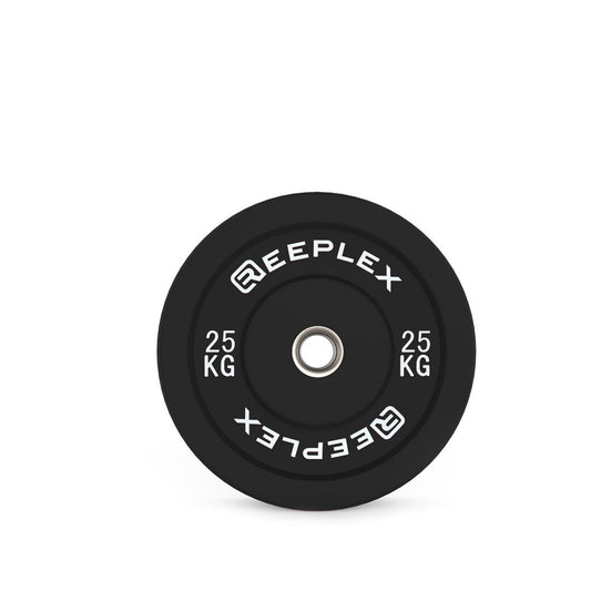 25kg Black Bumper Plates Reeplex