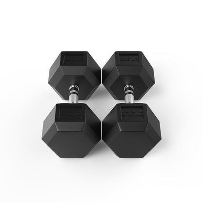 27.5kg Reeplex Rubber hex dumbbell