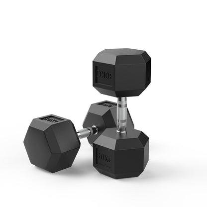 30kg Reeplex Rubber Hex Dumbbell