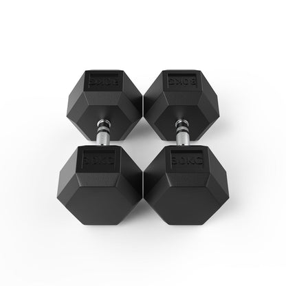 30kg Reeplex Rubber Hex Dumbbell