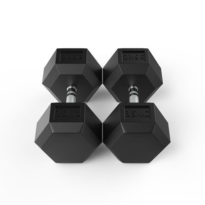 35kg Reeplex Rubber Hex Dumbbell