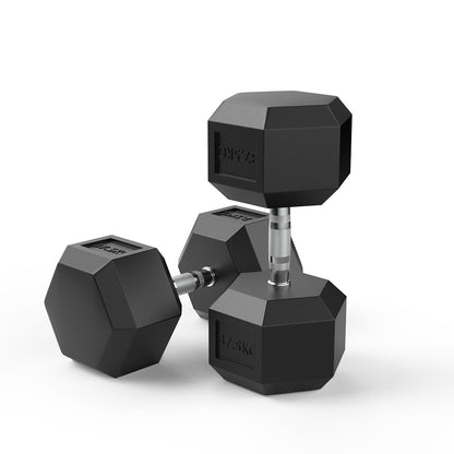 37.5kg Reeplex Rubber hex dumbbell