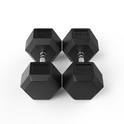 37.5kg Reeplex Rubber hex dumbbell