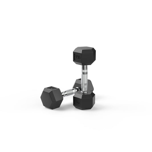 4kg Reeplex Rubber Hex Dumbbell