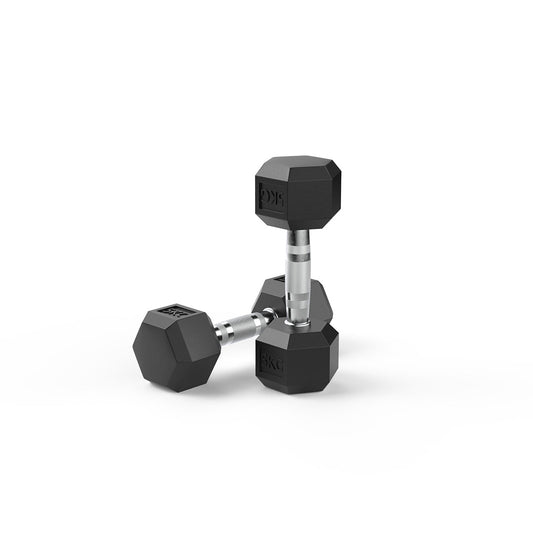 5kg Reeplex Rubber Hex Dumbbell