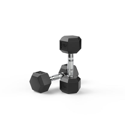 7kg Reeplex Rubber Hex Dumbbell