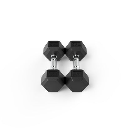 7kg Reeplex Rubber Hex Dumbbell
