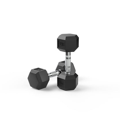 8kg Reeplex Rubber Hex Dumbbell