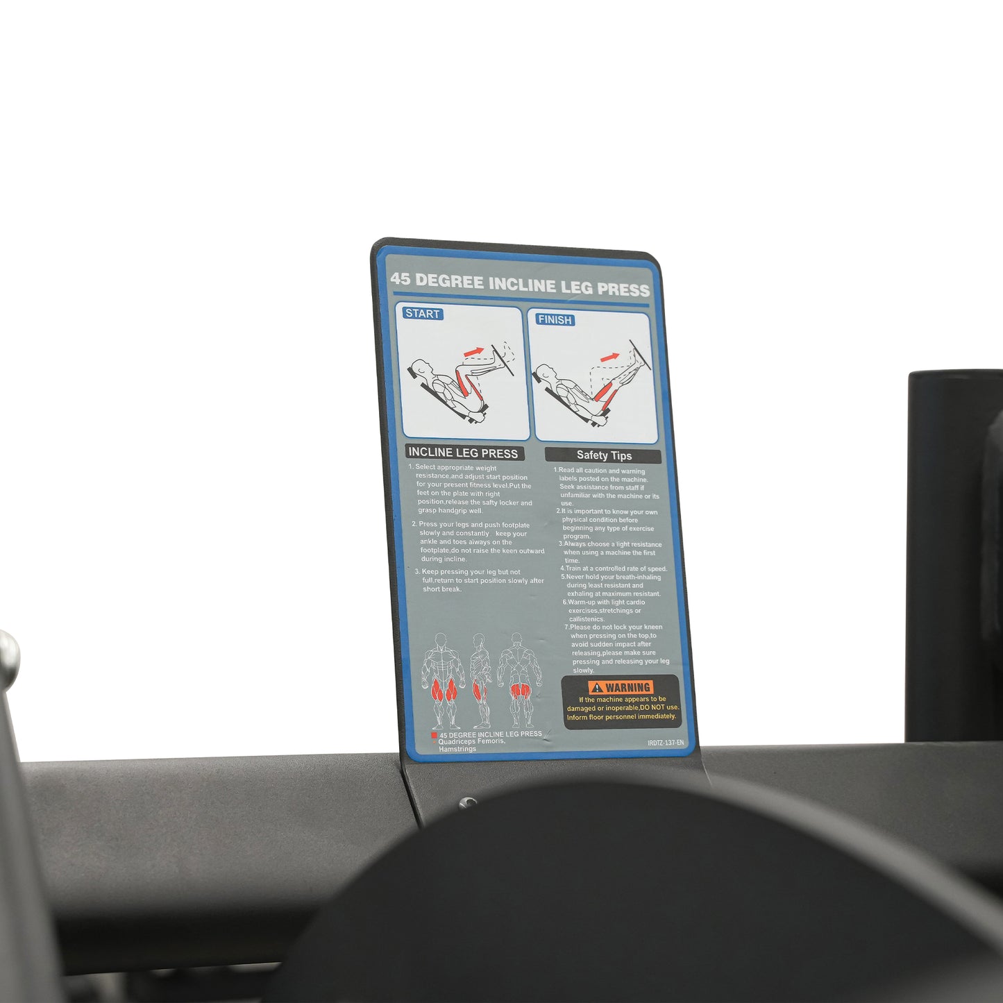 Commercial 45 Degree Leg Press Linear Bearing