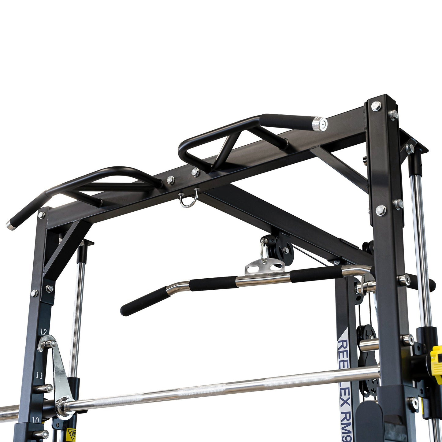 Reeplex RM90 Squat Rack with Smith Machine and Lat Pulldown + Seated Row