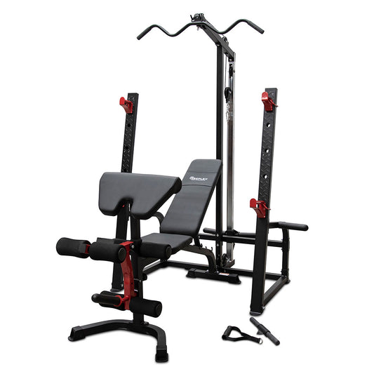 Squat rack and lat pull-down machine