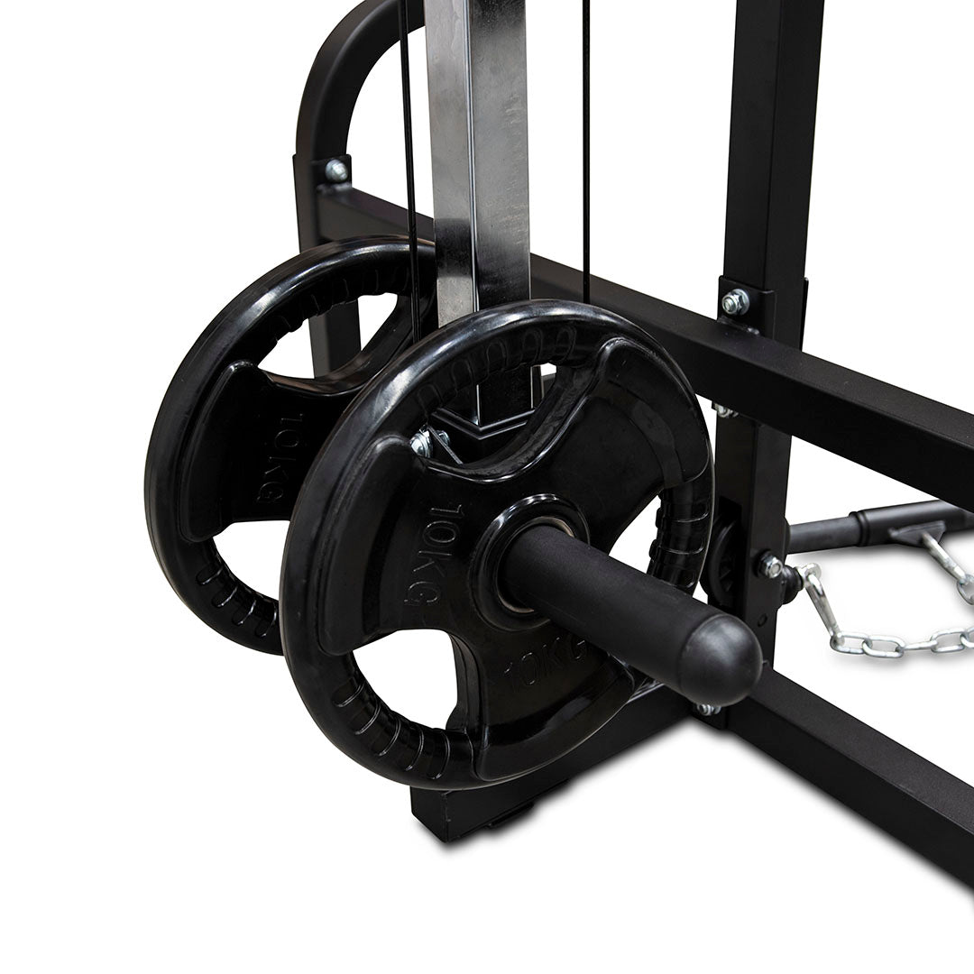 Squat rack and lat pull-down machine