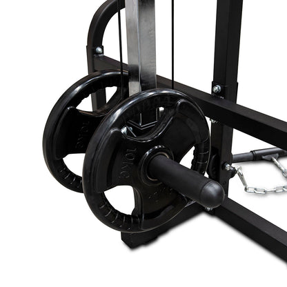 Squat rack and lat pull-down machine