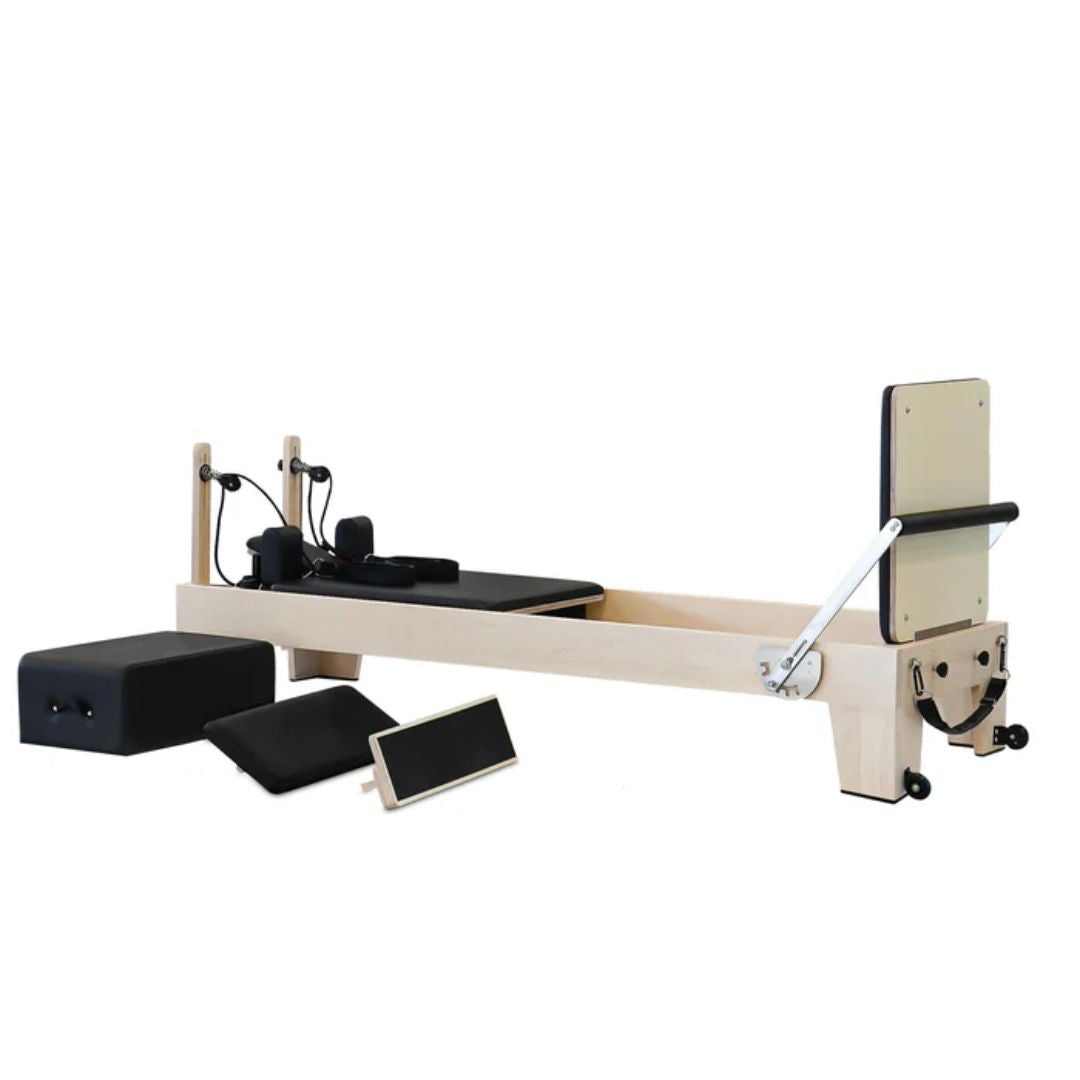 Reeplex Pilates Reformer with Full Trapeze Frame in Maple Wood 1