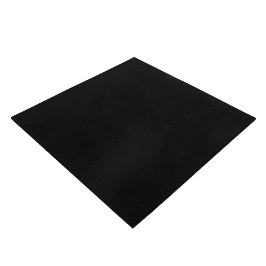 Rubber Gym Flooring Tile Plain Black 1
