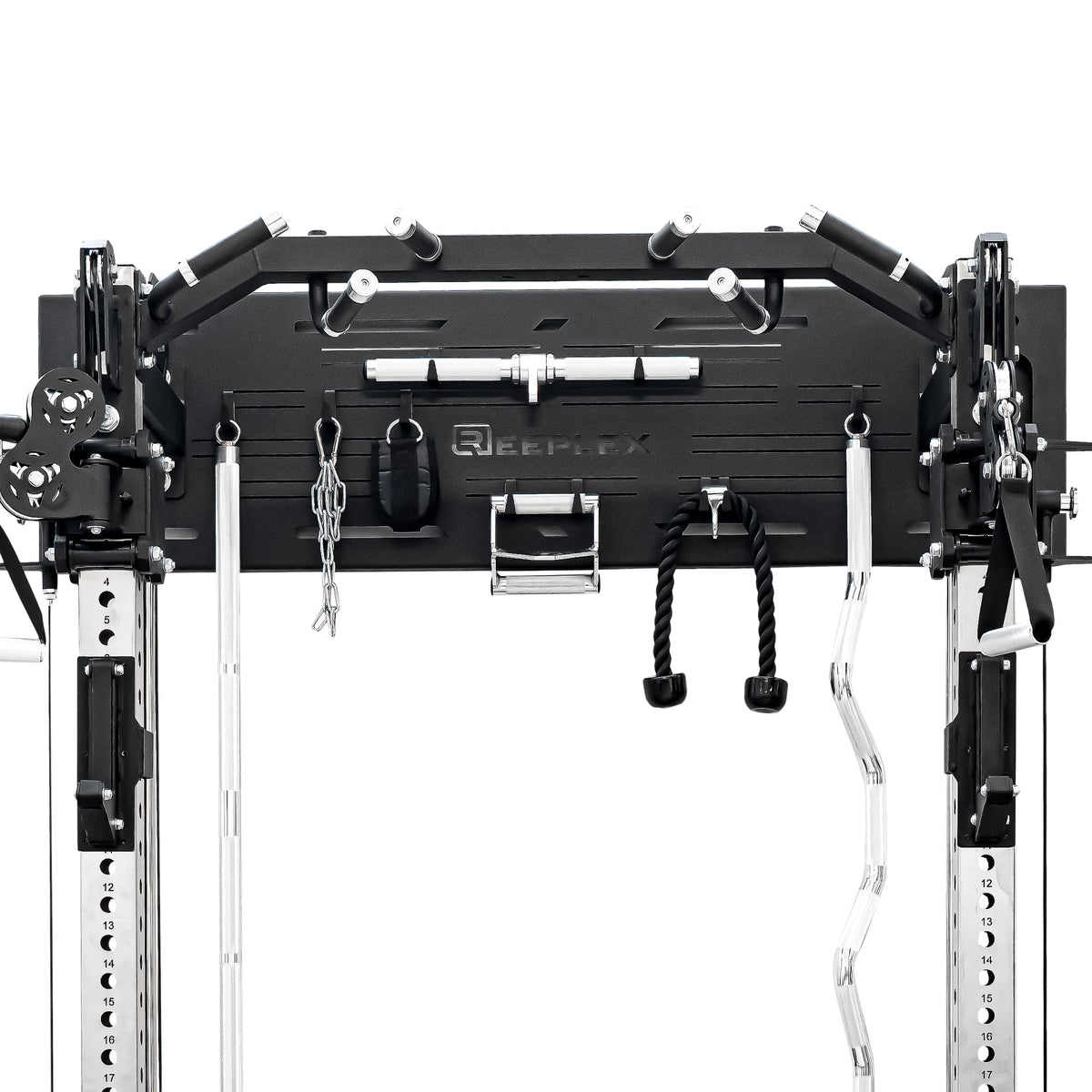 Reeplex Wall Mounted Multi-Functional Trainer with 2 x 90kg Weight Stacks & Attachments view 5