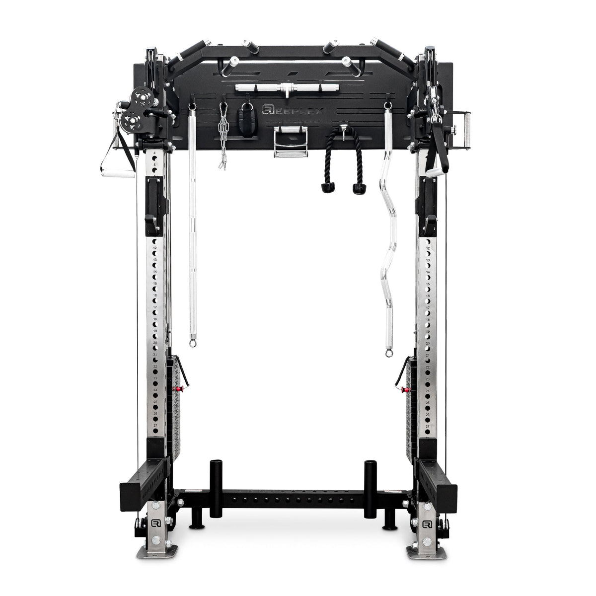 Reeplex Wall Mounted Multi-Functional Trainer with 2 x 90kg Weight Stacks & Attachments view 2