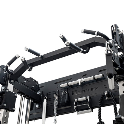 Reeplex Wall Mounted Multi-Functional Trainer with 2 x 90kg Weight Stacks & Attachments view 6