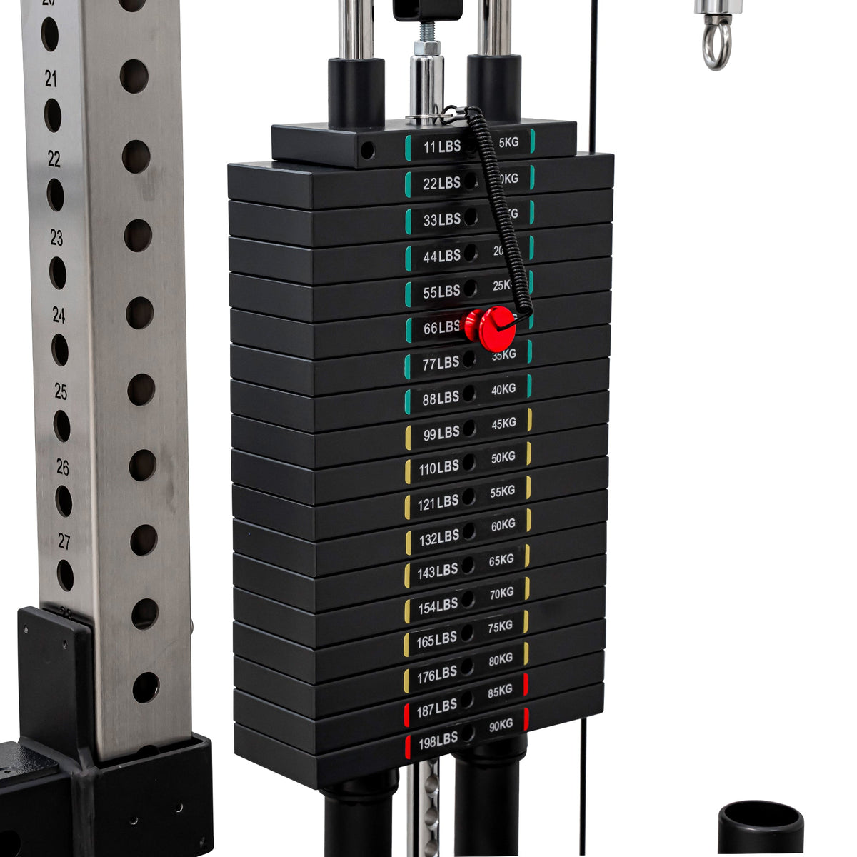 Reeplex Wall Mounted Multi-Functional Trainer with 2 x 90kg Weight Stacks & Attachments view 12