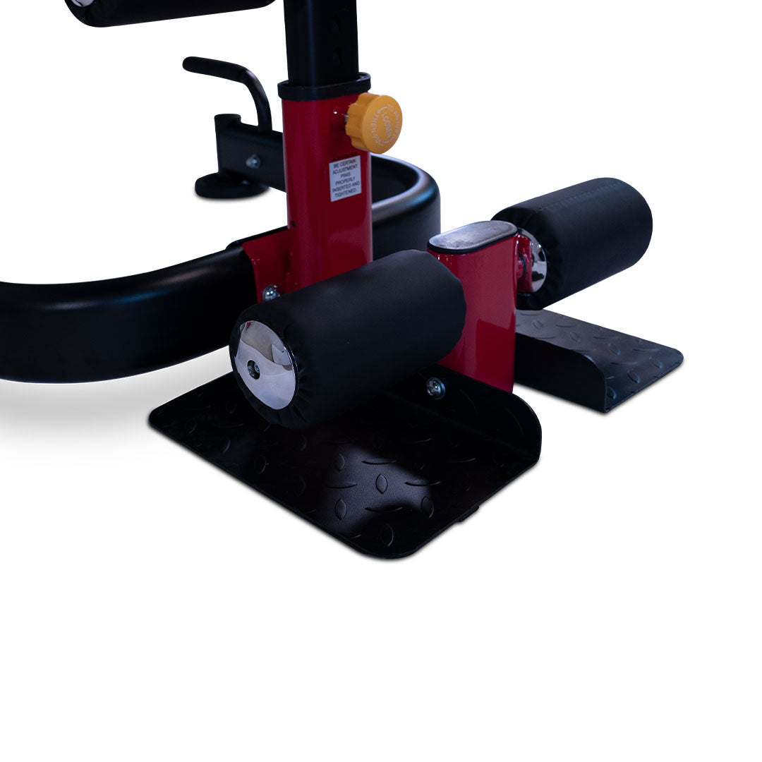 Reeplex Sissy Squat Machine featuring a durable powder coated frame