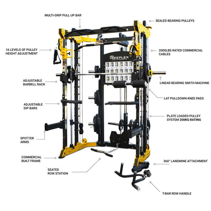 Reeplex CBT-PL Functional Trainer Smith Machine Squat Rack